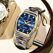 abordables Montres à quartz-Montre de luxe pour homme, lumineuse, étanche, avec date et semaine, en acier inoxydable, à la mode, originale, à quartz