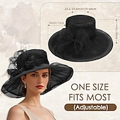 billiga Fascinatorer &amp; Hattar-1950-tals Retro Vintage Derbyhatt Kyrkohatt Kentucky Derbyhatt Gentlewoman Noblewoman Kvinnors Derby Ascot Hästkapplöpning Festival Vuxenhatt Vår  Sommar