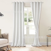 abordables Rideaux-Écran de fenêtre en coton lin de style moderne minimaliste à un panneau pour le salon la chambre la salle à manger le bureau rideau semi-transparent