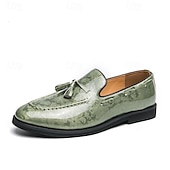 halpa Puolimuodollinen-Miesten vaaleanharmaat nahkaiset slip-on-kengät tupsukoristeilla – mukavat ja tyylikkäät jalkineet puolivirallisiin tilaisuuksiin, rentoon työpäivään ja häihin