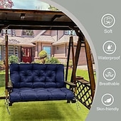 baratos Cobertura de Sofa-Almofada de assento de balanço grossa para balanço externo, almofadas de reposição para balanço de varanda de 2 ou 3 lugares, verde