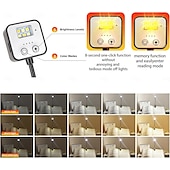 abordables Lampes de lecture-lampes de lecture rechargeables pour lire la nuit au lit 6 lampes de lecture à LED &amp;Fonction mémoire - 3 températures de couleur, 5 niveaux de luminosité réglables, lampes à pince légères pour les