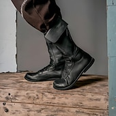 levne obuv-Středověké Renesanční Boty Ke kolenům Ploché jazzové boty Pánské Keltské Pirát předvečer Všech svatých Plesová maškaráda Výkon LARP Ren Faire Dospělé Boty