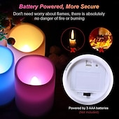 cheap Candle Lights-Set of 3 LED Candle lights Multi-Color Changing Real Wax Ivory Pillar Candles (4&#039;&#039; 5&#039;&#039; 6&#039;&#039;) with 18-Key Remote and Timer Control Realistic Flameless Flicker Mode Battery Operated Mood Light Wedding Holiday Decor