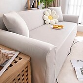 cheap Sofa Cover-Stretch Sofa Cover Slipcover Elastic Sectional Couch Armchair Loveseat 4 or 3 seater L shape Jacquard Grey Water Repellent Plain Solid Soft Durable Washable