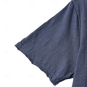 cheap Cotton Linen T-shirts-2 Pack Cotton Men&#039;s T Shirt Tee Top Short Sleeve Short Sleeves Crew Neck Round Neck Summer Plain Fashion Designer Basic Classic Style Basic Vacation Street Casual Orange Blue Army Green  Black Tee