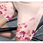 billiga Byxor, shorts och kjolar för kvinnor-Dam Cykelshorts Cykel Shorts Vadderade shorts sporter Anti-halk Solskyddskräm UV-resistent 3D Tablett Rosa Kläder Cykelkläder
