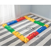 baratos Atividade ao Ar Livre-Jogos de chão Montessori para áreas internas/externas - prancha de equilíbrio com design circular para crianças &amp;brinquedo de ponte de madeira para condicionamento físico pré-escolar &amp;treinamento de