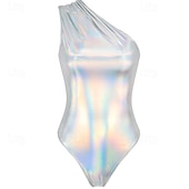 preiswerte Oberteile-Retro Vintage 1980er Rave One Piece Bodysuits Disco Kostüm Damen Halloween Karneval Musikfestival Pride Parade Pride-Monat Erwachsene Trikot / Einteiler Sommer
