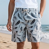 economico Pantaloni Corti Elite da Uomo-Per uomo Shorts Shorts da Spiaggia Coulisse Piuma Traspirante Asciugatura Rapida Lunghezza al ginocchio All&#039;aperto Vacanza Feste Vacanza Hawaiano Blu turchese Micro-elastico