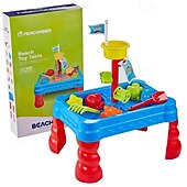 Недорогие Пляжные и уличные игрушки-водный стол для малышей 3-5 1-3 - детский водный стол для улицы - сенсорный стол для песка пляжные летние игрушки песочница стол для игр на открытом воздухе водные игрушки брызгающий стол водный стол