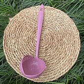 preiswerte Küchenutensilien &amp; Gadgets-2er-Pack Suppen- und Schlitzlöffel-Set aus Weizenstroh, umweltfreundliche Schöpfkelle aus Kunststoff mit langem Griff für Hot Pot, wiederverwendbare Küchenutensilien
