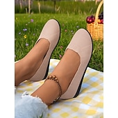 baratos Sapatilhas de mulher-sapatilhas femininas flyknit slip-on - cabedal em malha macia com elasticidade confortável, leve e respirável, ideal para uso casual e passeios de verão