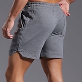 cheap Sweat Shorts-Men&#039;s Athletic Shorts Sweat Shorts Shorts Summer Shorts Pocket Drawstring Elastic Waist Plain Comfort Breathable Short Outdoor Sports Classic Casual Black White Micro-elastic