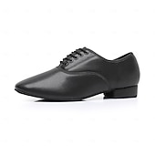 abordables Chaussures de danse-Homme Oxfords Brogue Classique Danse Disco Cuir PU Cuir Respirant Confortable Antidérapant À lacets Noir Blanche Automne Hiver