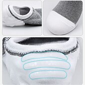 billiga herrstrumpor-Herr 4 Par Multipack Socka Löparstrumpor Vardagliga strumpor Svart Vit Färg Färgblock Semester Sport &amp; Utomhus Dagligen Grundläggande Medium Vår Höst Mode Ledigt