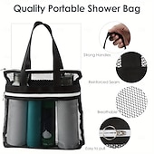 cheap Luggage &amp; Travel Storage-Beach Bag Mesh Shower Bag,Portable Shower Caddy Transparent Mesh Cosmetic and Toiletry Travel Organizer, Lightweight Mesh Sandproof Bag for Beach, Bathroom, or Gym – 3 Colors