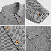 economico Giubbotti e cappotti da uomo-Per uomo Giacca Camicia Giacca di transizione Quotidiano Leggero Tasca Primavera Autunno Semplice Casual Bavero Regolare Aalbicocca Nero Grigio Giacca