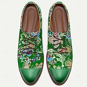 baratos Calçados de Declaração-Homens Sapatos sociais Pele PU Tecido Jacquard Respirável Confortável Antiderrapante Com Cadarço Verde Verão Primavera