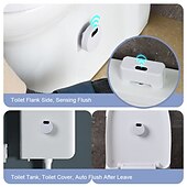 economico elettrodomestici-Dispositivo con sensore per scarico WC intelligente, sistema di scarico a induzione automatico senza contatto per kit di aggiornamento del serbatoio dell&#039;acqua del bagno