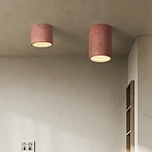 economico Lampade da soffitto con dimmer-Plafoniera a LED a 1 luce, in metallo e pietra, con montaggio a filo, per corridoio, veranda, bar, loft creativo, lampade da balcone 110-240 V