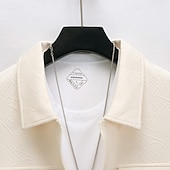 abordables Manteaux &amp; vestes-Homme Veste Légère Chemise Veste Veste de transition Vacances Quotidien Chaud Avec Poches Été N / C Uni Mode Classique Revers Régulier Noir Blanche Kaki Gris Veste