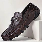 halpa Miesten lenkkarit-Miesten tummanruskeat loaferit solkikoristeilla – muodikkaat slip-on-kengät toimistolle, arkeen ja iltaan
