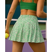 ieftine Fuste și pantaloni scurți pentru femei-US Open Pentru femei Floral Fuste de tenis cu pantaloni scurți Imprimare Respirabil Tenis Golf Badminton Verde Deschis Albastru Portocaliu Îmbrăcăminte de tenis