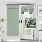 economico Accessori finestre-Copertura per Finestra in Lino Tenda per Porta in Vetro Francese Opaca Raccoglibili Ombreggiature Romane Autoadesive Isolate Termicamente Tricia Bloccaggio Luce Oscurante Privacy 1 Pannello