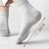 economico calzini da uomo-Per uomo 5 Paia Pacchi Multipli Calzini Calzini da Corsa Calzini Casual Nero Bianco Colore Semplice Vacanza Sport &amp; Outdoor Quotidiano Base Medio Primavera Autunno Moda Casual