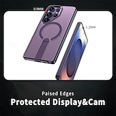 Χαμηλού Κόστους Samsung Θήκη-Μαγνητική θήκη τηλεφώνου για Samsung Galaxy S24/S23 Ultra Plus A55 A35 A25 A15 5g – βάση στήριξης TPU με δαχτυλίδι, υποστήριξη ασύρματης φόρτισης, γεωμετρικό σχέδιο