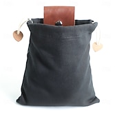 economico Attrezzatura da Campeggio-Borsa da raccolta in pelle e tela per esterni, borsa da foraggiamento nella giungla, marsupio portaoggetti da campeggio, borsa per la raccolta della frutta