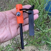 economico Attrezzatura da Campeggio-Kit accendifuoco portatile di alta qualità con selce e acciaio - strumento di sopravvivenza compatto e multiuso con barre di magnesio, spago esca per campeggio, escursionismo, EDC e situazioni di