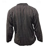 economico Camicie Popover da Uomo-Per uomo Camicia Camicia popover Camicia Estiva Camicia casual Camicia da Spiaggia Rosso Blu Blu scuro Caffè Manica Lunga A righe Colletto alla coreana Vacanza Camicia hawaiana Abbigliamento