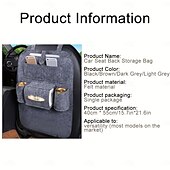 お買い得  ソファカバー-車のシートバック収納バッグ1個、吊り下げ式オーガナイザーバッグ、車のシートバックポケット