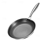 cheap Cooking Utensils-Non Stick Frying Pans, Hybrid Ceramic Stainless Steel Pan, Skillet with Stay-Cool Handle, Non Toxic, PFAS PFOA PTFE Free, Dishwasher &amp; Oven Safe, Induction, Compatible with All Cooktops