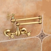 economico Rubinetti per lavello-Rubinetto da cucina - Monocomando due fori Galvanizzato Riempitore di Pentole Set centrale Retrò Vintage Kitchen Taps