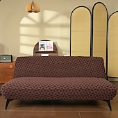 ieftine Cuvertură Canapea-huse de canapea, husă futon pentru canapea extensibilă fără brațe, husă elastică pentru canapea extensibilă fără brațe, model jacquard din spandex, caracteristică elastică pentru canapea extensibilă pliabilă