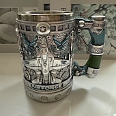 abordables Tazas-Taza conmemorativa militar del 250.º aniversario, regalo patriótico del 4 de julio, Día de la Independencia y Día de los Veteranos para hombres, taza coleccionable del Cuerpo de Marines de EE. UU., vajilla creativa de resina y acero inoxidable.