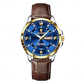 cheap Quartz Watches-Top Luxury Man Watch Date Week Waterproof Luminous Leather Men Wristwatch Casual Male Clock Sports Men&#039;s Quartz Watches