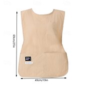 billige Husholdningsartikler-Vanntett forklevest for kjøkken, baking, frisørsalong, restaurantarbeidstøy, unisex ermeløst matlagingsforkle med lommer – enkelt moderne design