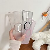お買い得  サムスン用ケース-電話 ケース 用途 サムスンのギャラクシー S25 S25エッジ S24 Ultra Plus S23 磁気吸着ケース 磁石バックル ワイヤレス充電をサポート マットフロスト PC