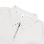 voordelige Klassieke polo voor heren-Voor heren Wafel Poloshirts Polo met kwartrits Dagelijks Feestdagen Revers Korte mouw Modieus Basic Effen 2-stuks Zomer Normale pasvorm Zwart Wit Marineblauw Koningsblauw Groen Khaki Wafel Poloshirts