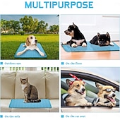 abordables Tapis de Refroidissement-Tapis rafraîchissant pour chien - lit rafraîchissant instantané pour chien &amp;chats non toxiques &amp;tapis rafraîchissant antidérapant lavable en machine pour l&#039;intérieur &amp;utilisation en voyage