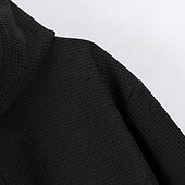 economico felpe con cappuccio da uomo di base-Per uomo Felpa con cappuccio a nido d&#039;ape Felpa con cappuccio e zip Felpa con zip Nero Bianco Blu Cachi Grigio Con Cappuccio Semplice Con zip Zip a un quarto Sport &amp; Outdoor Casuale Quotidiano