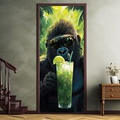 levne Kryty dveří-Letní opičí dekorace na dveře potahy na dveře tapiserie na dveře záclona na dveře pozadí banner na přední dveře farma