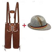 economico Uomini-Oktoberfest Lederhosen Cappello alpino Bavarese Tedesco Alpino Prati Per uomo Feste Festa della birra Panno in stile tradizionale