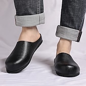 cheap Men&#039;s Clogs &amp; Mules-Men&#039;s Khaki Backless Mule Loafers – Minimalist Slip-On Comfort Shoes with Soft Faux Suede for Indoor Lounging Casual Errands and Summer Relaxation
