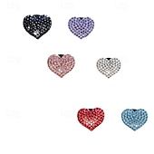 cheap Car Pendants &amp; Ornaments-Car Vent Clip Bling Crystal Heart Shape Charm Universal Car Air Conditioner Decorations