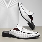 billige Tresko til herrer-gule perforerte slip-on loafers for menn – dristig farge med pustende design, lette og stilige for sommerutflukter, bilkjøring og uformelle kontorantrekk